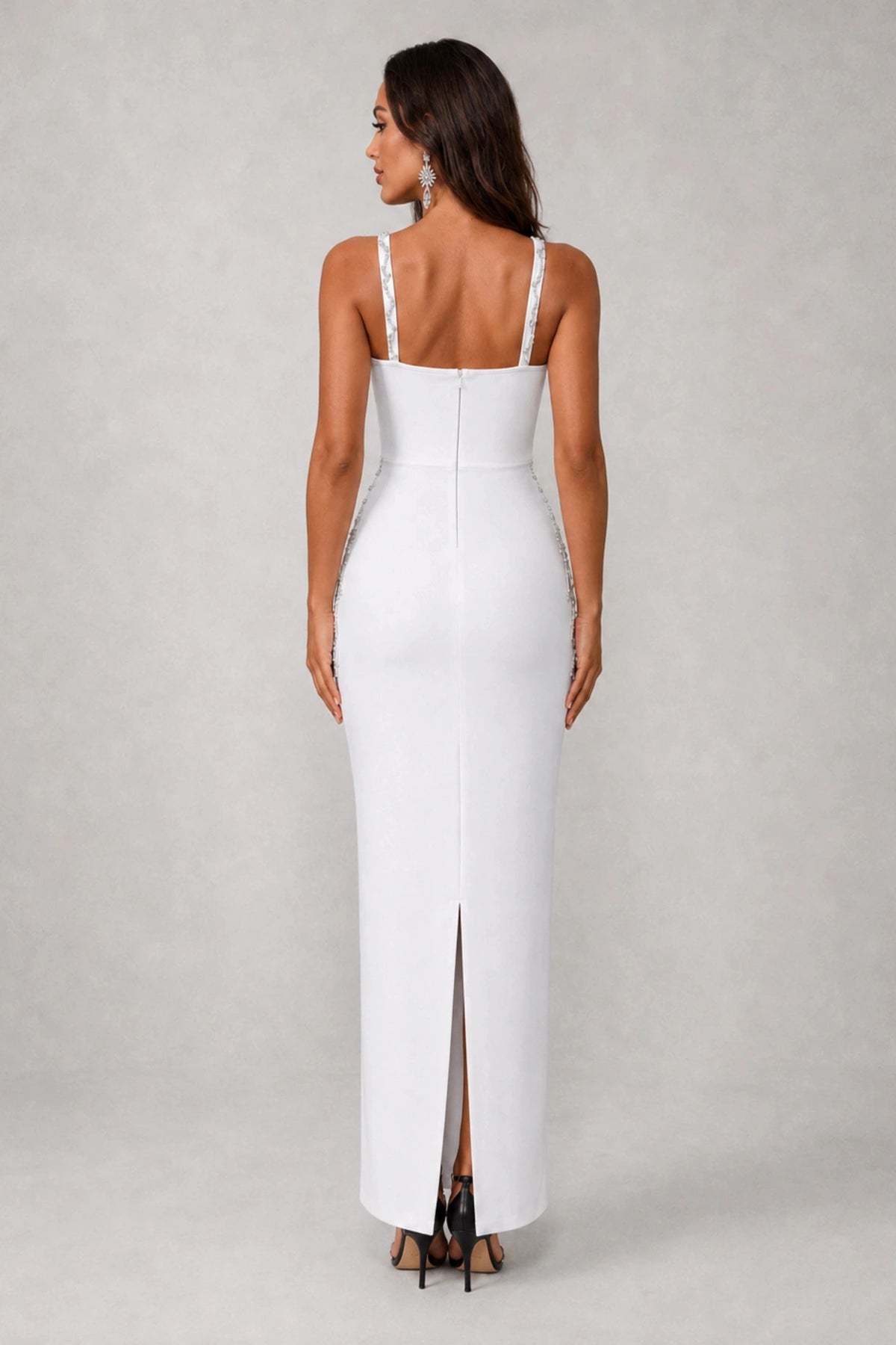 Aveline Crystal Pearl Gown — Starlight White