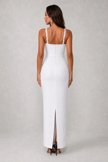 Aveline Crystal Pearl Gown — Starlight White
